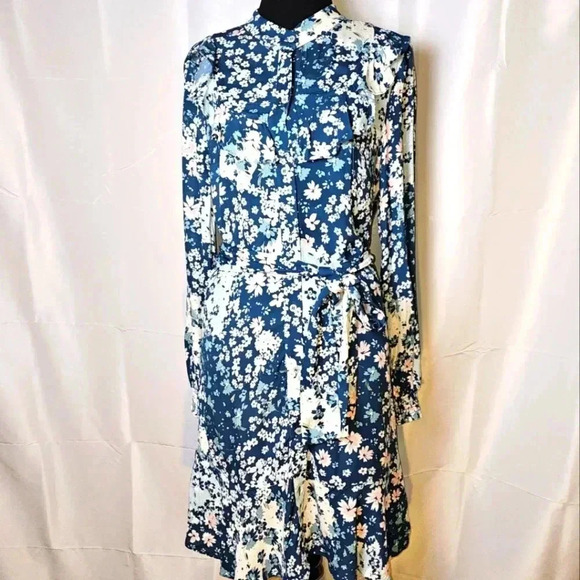 Shoshanna Petra Long- Sleeve Flounce Hem Mini Cottagecore Floral Dress Sz 4 - Picture 3 of 15